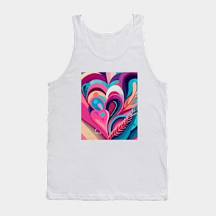 Abstract pink color tone Valentines ,brafdesign Tank Top